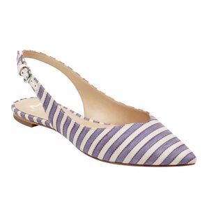 Marc Fisher | Samera Slingback Flat | Blue Stripes